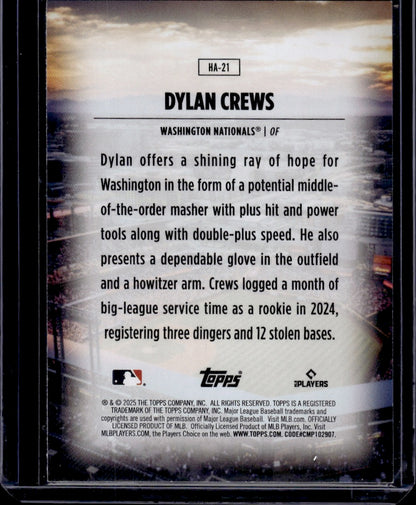 2025 Topps Home Field Advantage Dylan Crews RC
