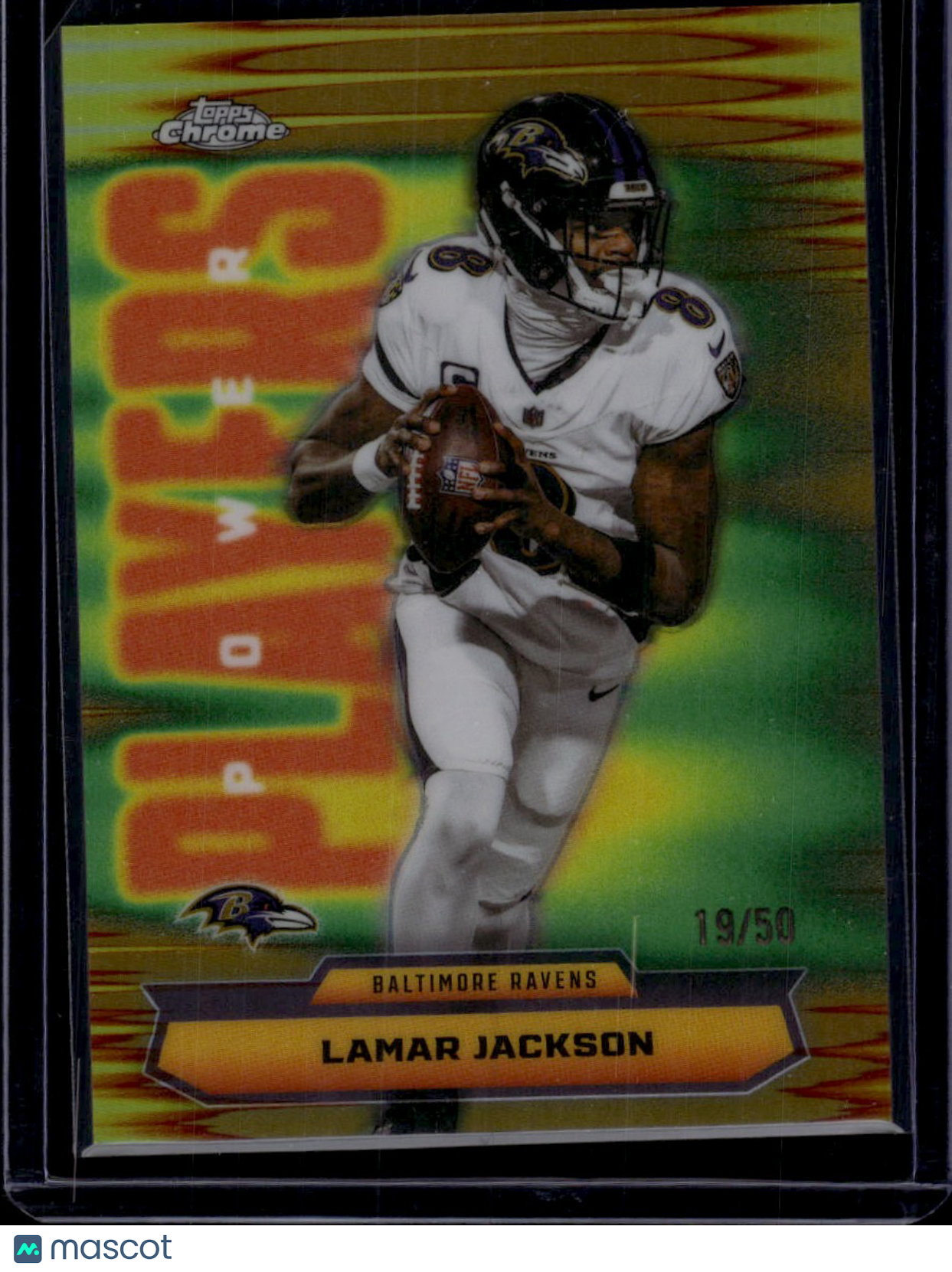2025 Topps Chrome Power Players Lamar Jackson Gold /50