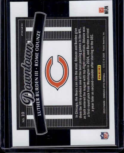 2025 Panini Donruss Optic Prizm Downtown Luther Burden III Rome Odunze