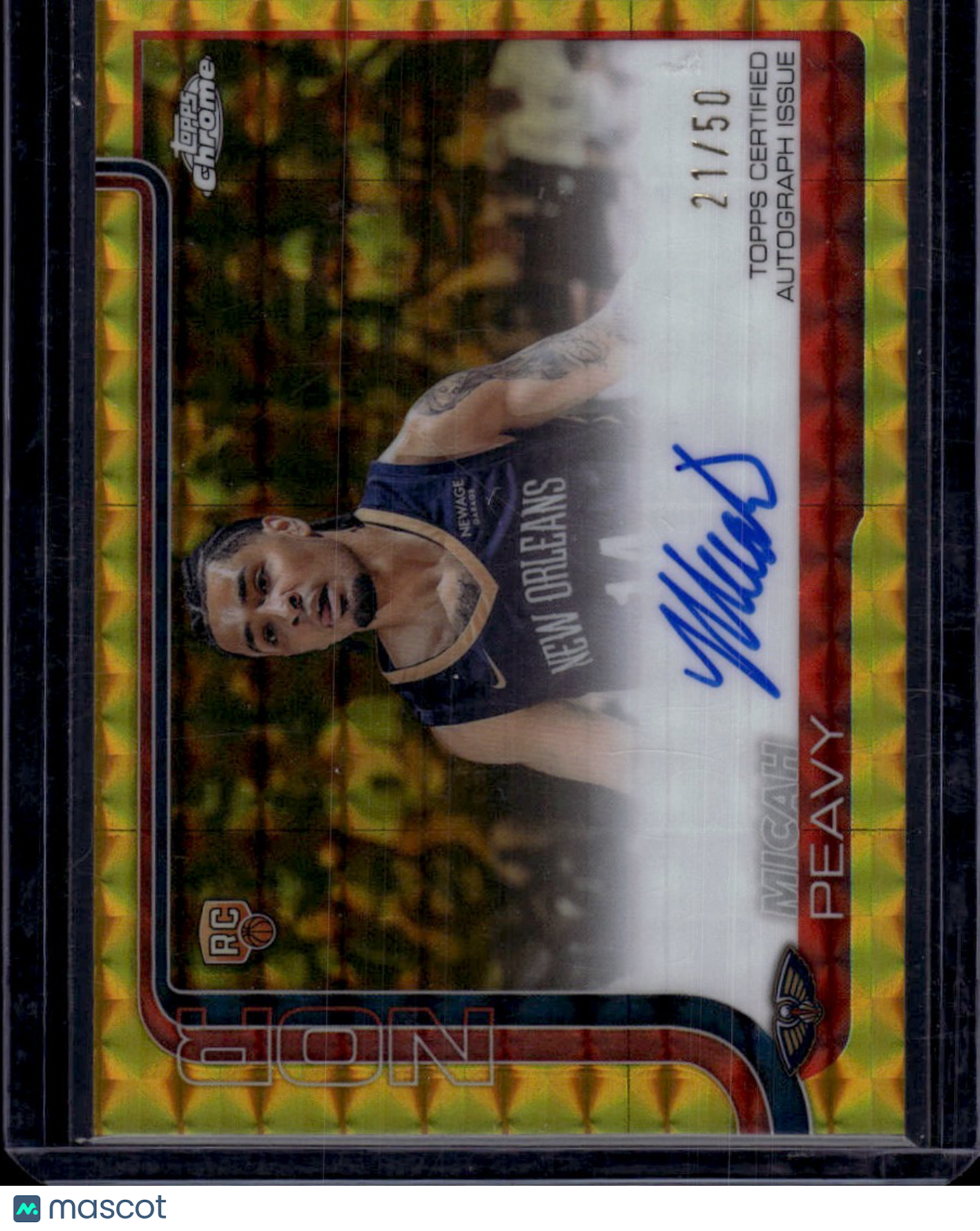 2025 Topps Chrome Micah Peavy RC Gold Geometric Auto /50