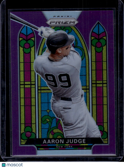 2021 Panini Prizm Stained Glass Aaron Judge Purple Prizm