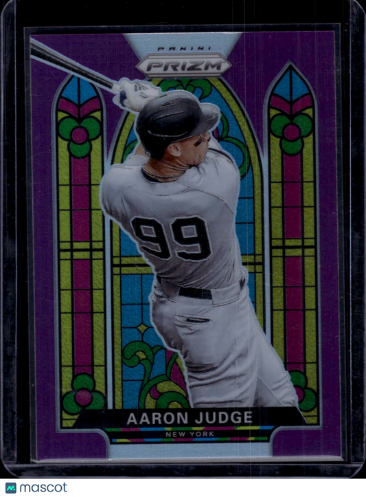 2021 Panini Prizm Stained Glass Aaron Judge Purple Prizm