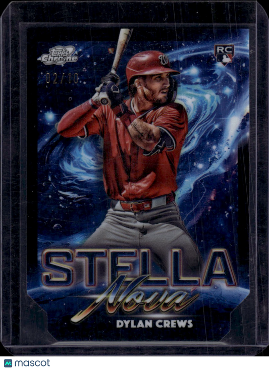 2025 Topps Chrome Stella Nova Dylan Crews Black /10 RC