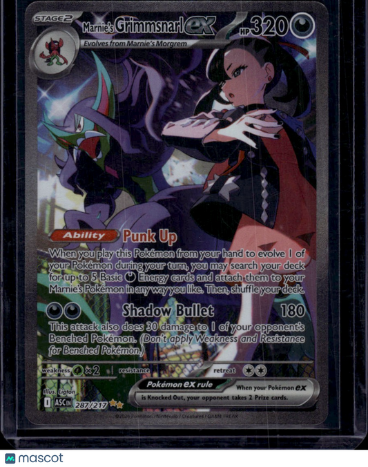 Pokemon 2026 Mega Evolution – Ascended Heroes Pokemon Marnie's Grimmsnarl EX SAR