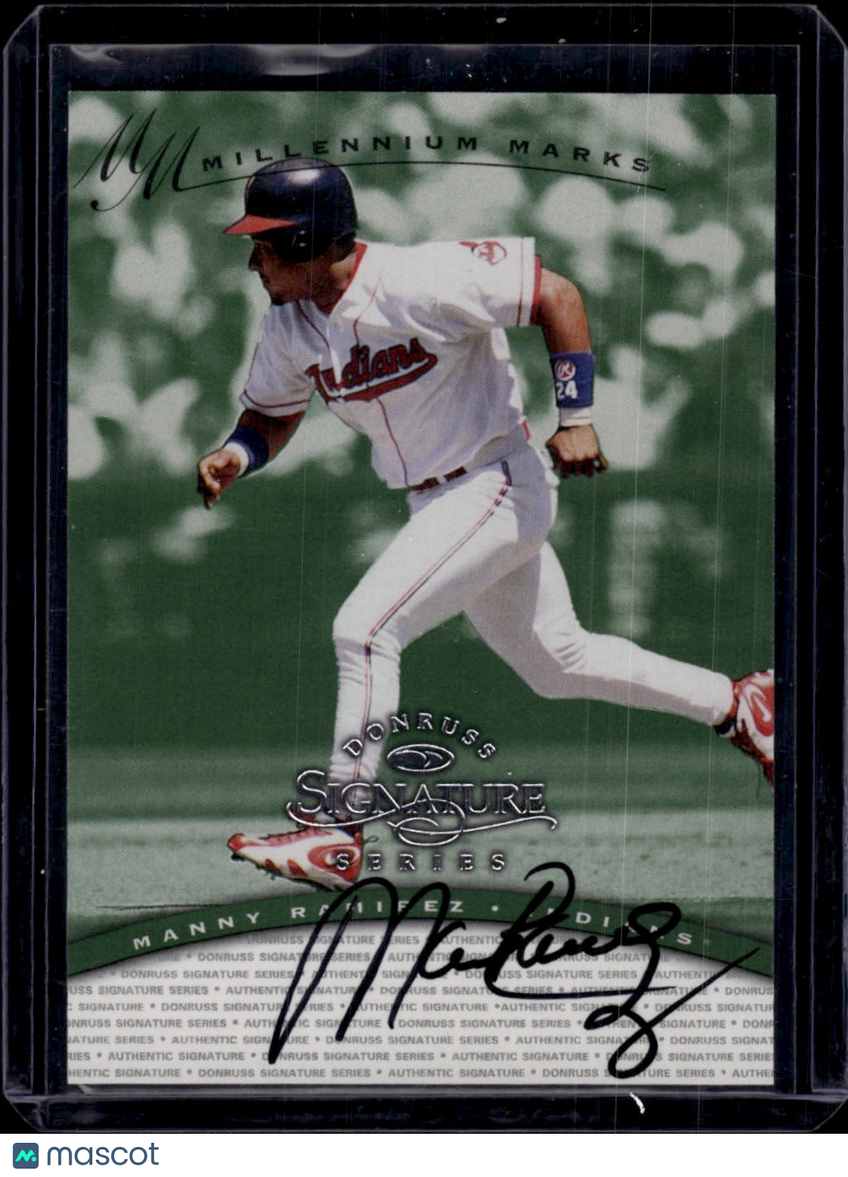 1997 Donruss Signature Millennium Marks Manny Ramirez Auto