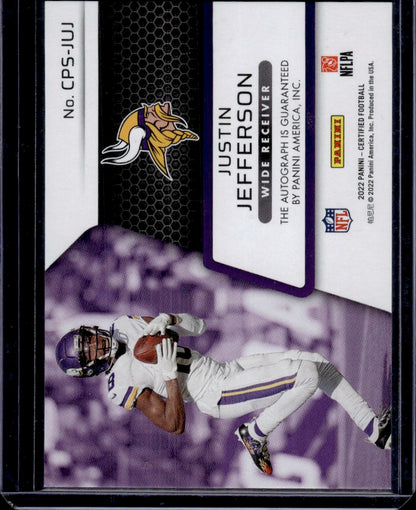 2022 Panini Certified Certified Potential Justin Jefferson Auto /35