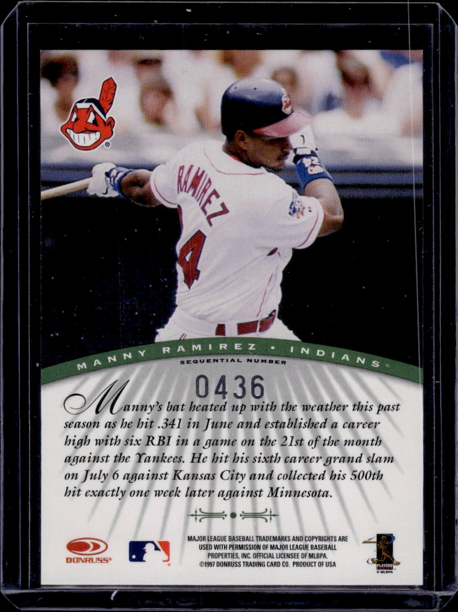 1997 Donruss Signature Millennium Marks Manny Ramirez Auto