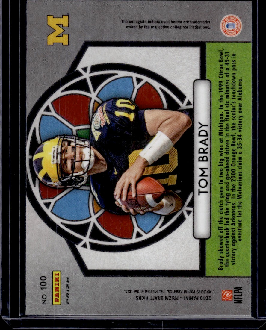2019 Panini Prizm Draft Picks Stained Glass Tom Brady
