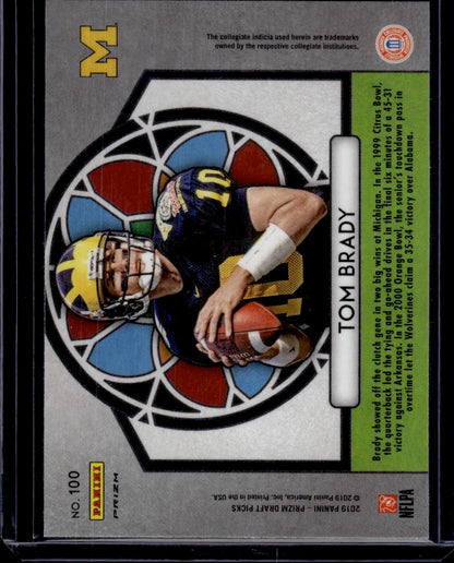 2019 Panini Prizm Draft Picks Stained Glass Tom Brady