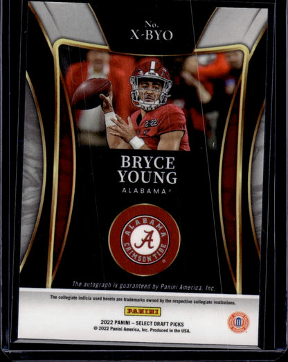 2022 Panini Select Draft Picks X-Factor Bryce Young Auto