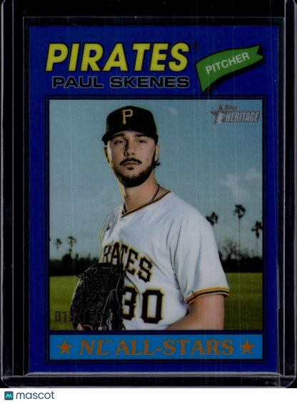 2026 Topps Heritage Paul Skenes Blue Border