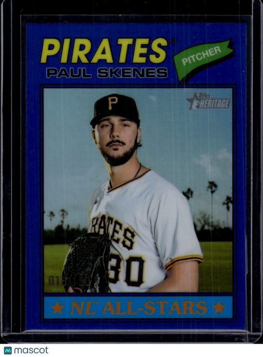 2026 Topps Heritage Paul Skenes Blue Border