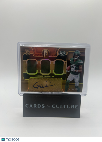 2022 Panini Gold Standard Garrett Wilson 149/149 Triple Relic RC Memorabilia