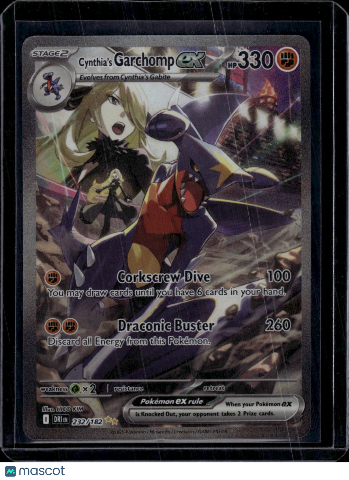 Pokemon 2025 Destined Rivals Pokemon Cynthia's Garchomp EX SAR