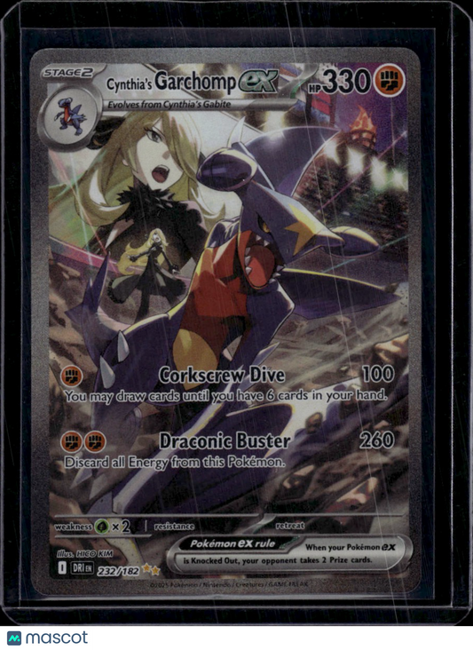 Pokemon 2025 Destined Rivals Pokemon Cynthia's Garchomp EX SAR