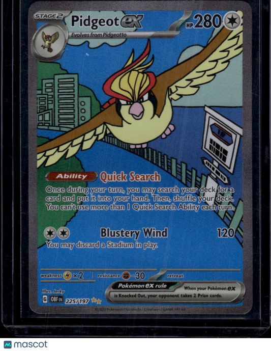 Pokemon 2023 Obsidian Flames Pokemon Pidgeot EX SAR