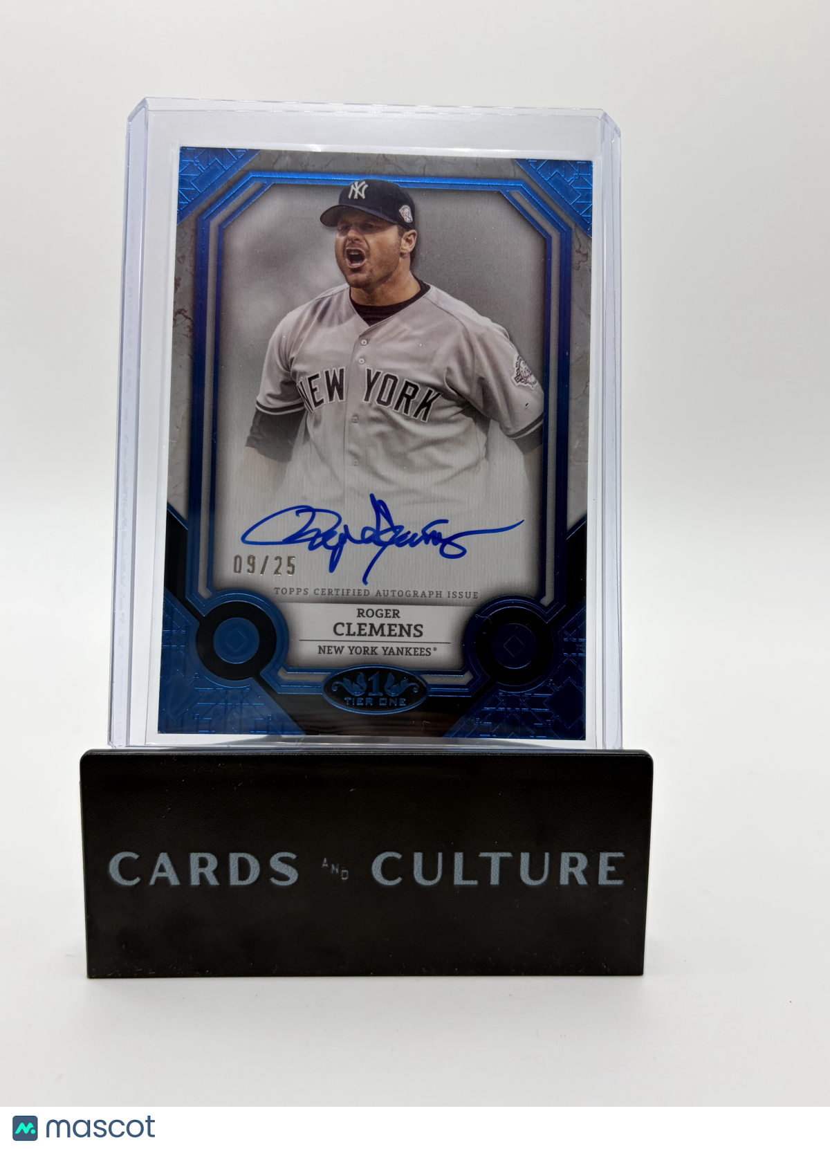 2024 Topps Tier One Roger Clemens Blue /25 Auto