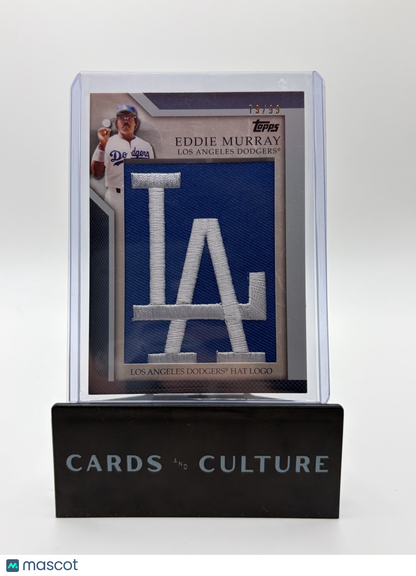 2010 Topps Baseball Series 1 Eddie Murray /99 Los Angeles Dodgers Hat Logo Patch