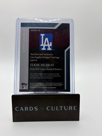 2010 Topps Baseball Series 1 Eddie Murray /99 Los Angeles Dodgers Hat Logo Patch
