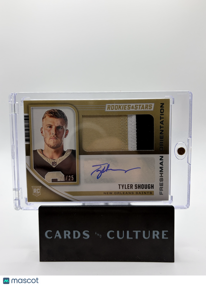 2025 Panini Rookies & Stars Freshman Orientation Tyler Shough Patch /25 RC