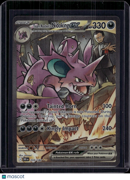 Pokemon 2025 Scarlet & Violet Destined Rivals Team Rocket's Nidoking EX SAR