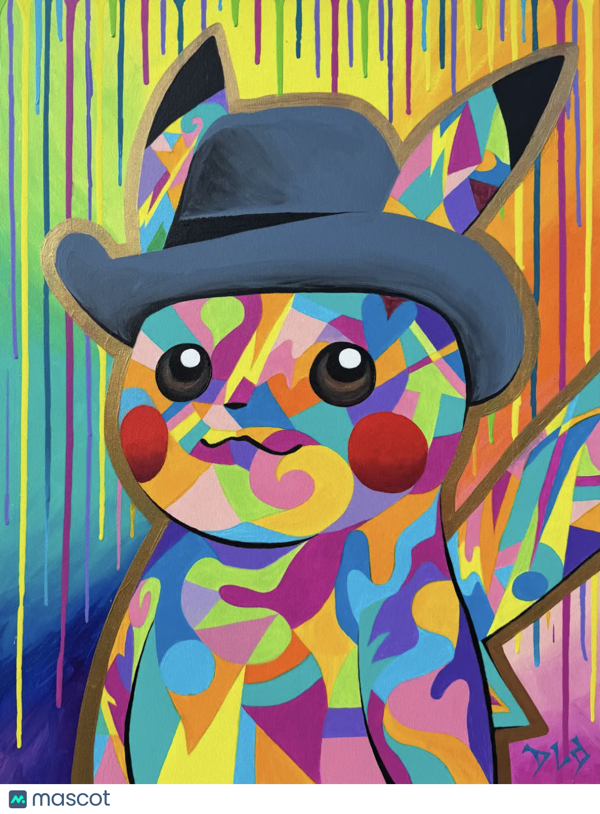 DLo Pikachu Original Painting 24x30