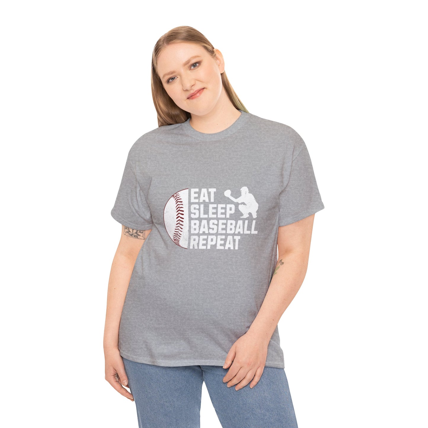 Unisex Eat Sleep Baseball Tee