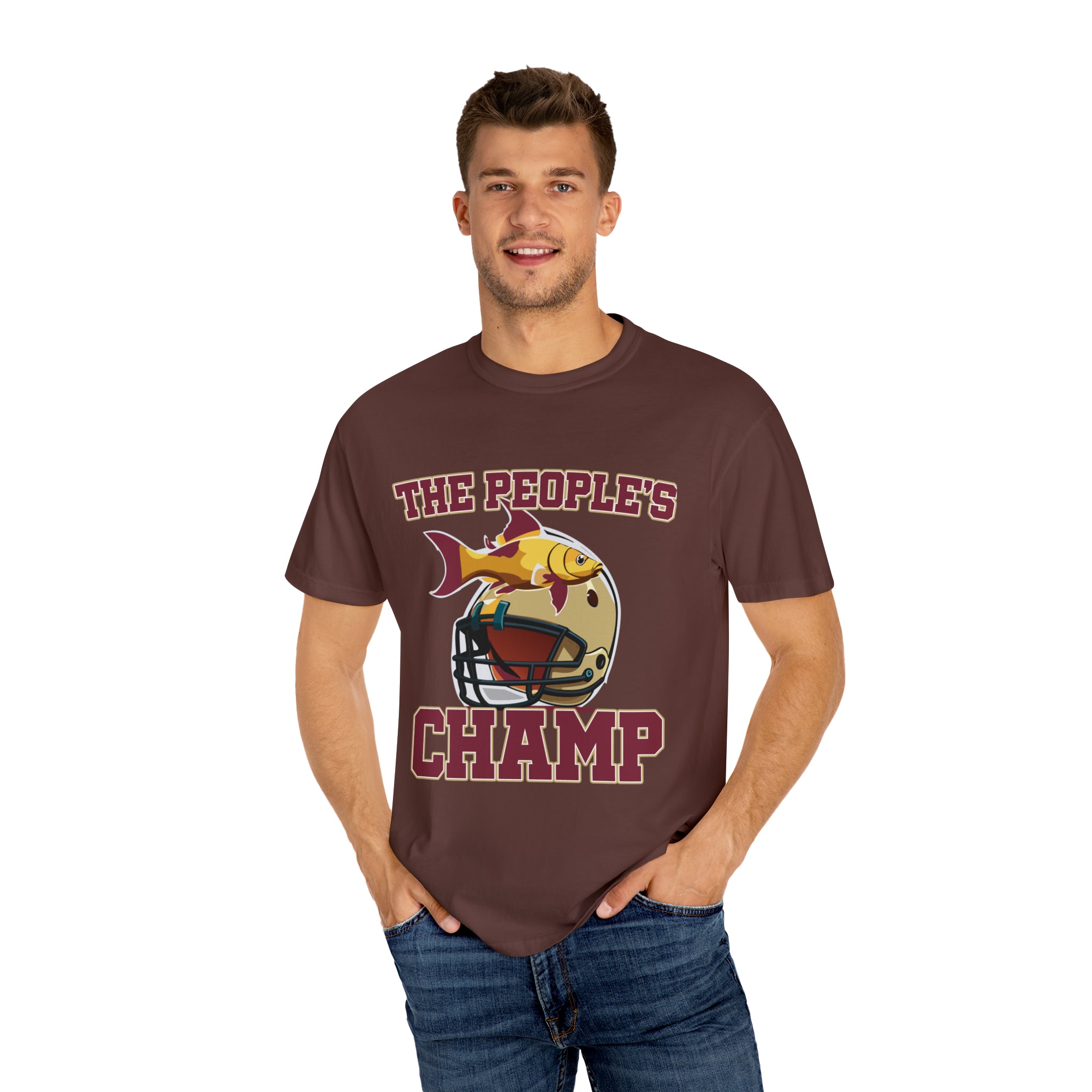 10 Second Runoff x Garnet The Goldfish People's Champ Unisex Garment-Dyed T-shirt