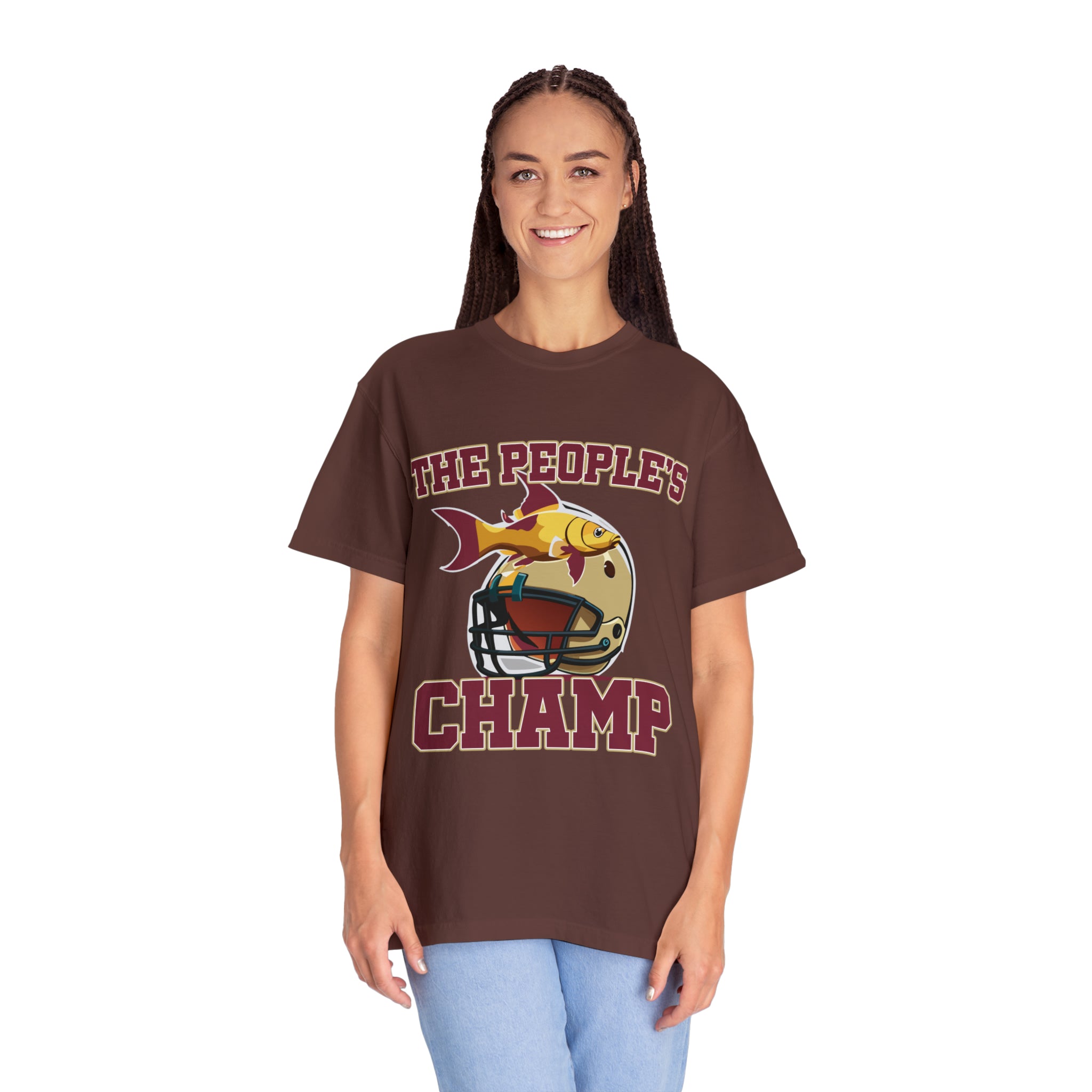10 Second Runoff x Garnet The Goldfish People's Champ Unisex Garment-Dyed T-shirt