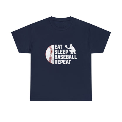 Unisex Eat Sleep Baseball Tee