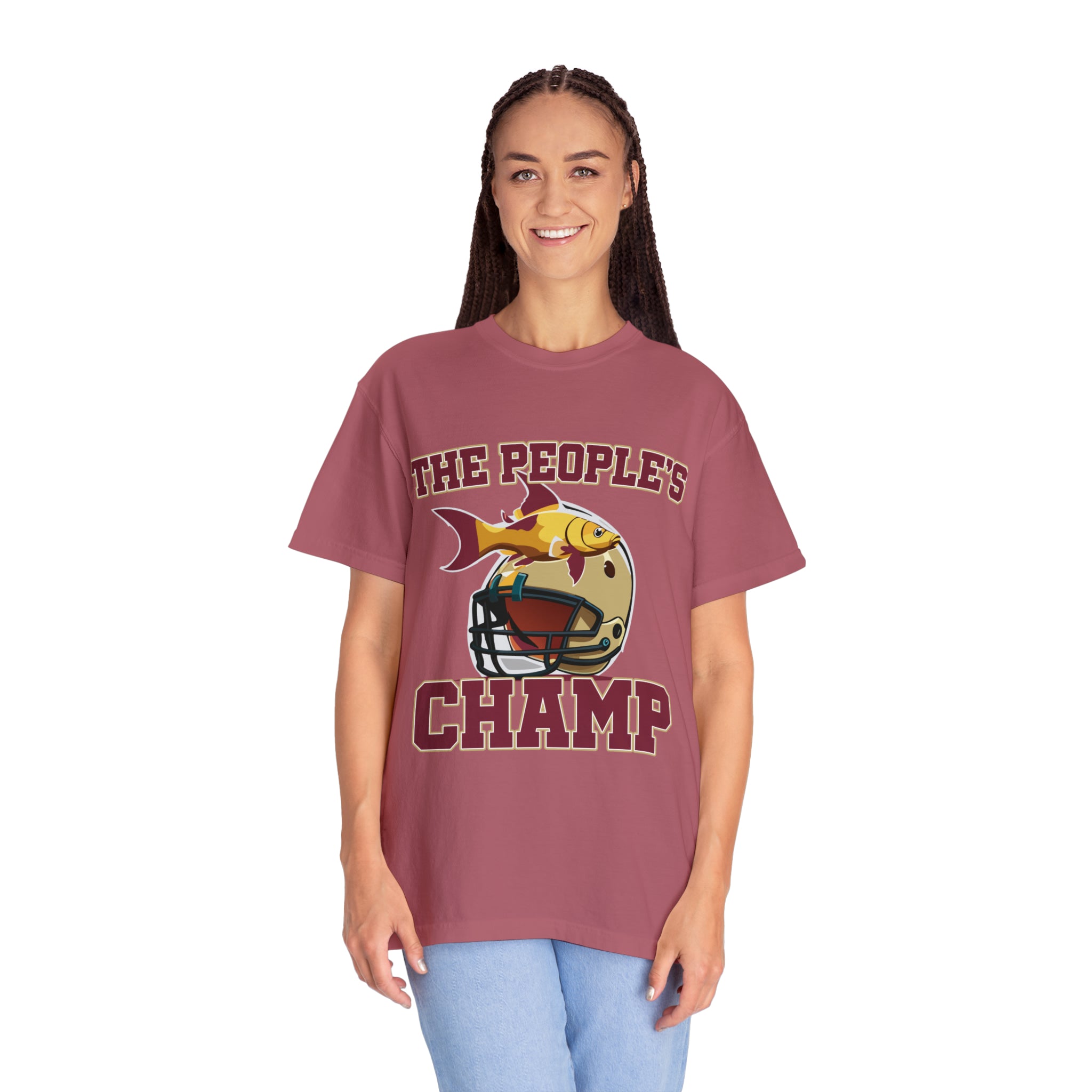 10 Second Runoff x Garnet The Goldfish People's Champ Unisex Garment-Dyed T-shirt
