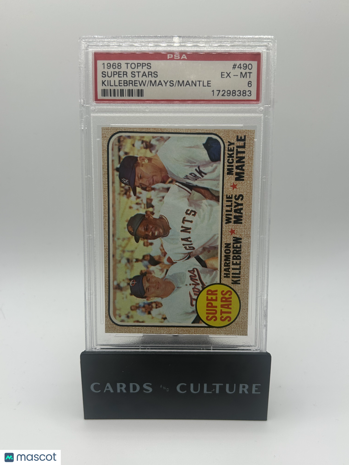 1968 Topps Super Stars Killebrew Mays Mantle PSA 6