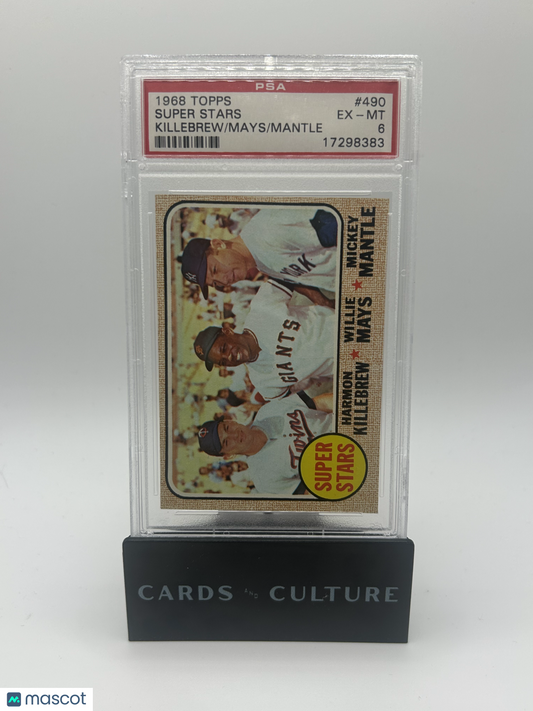 1968 Topps Super Stars Killebrew Mays Mantle PSA 6