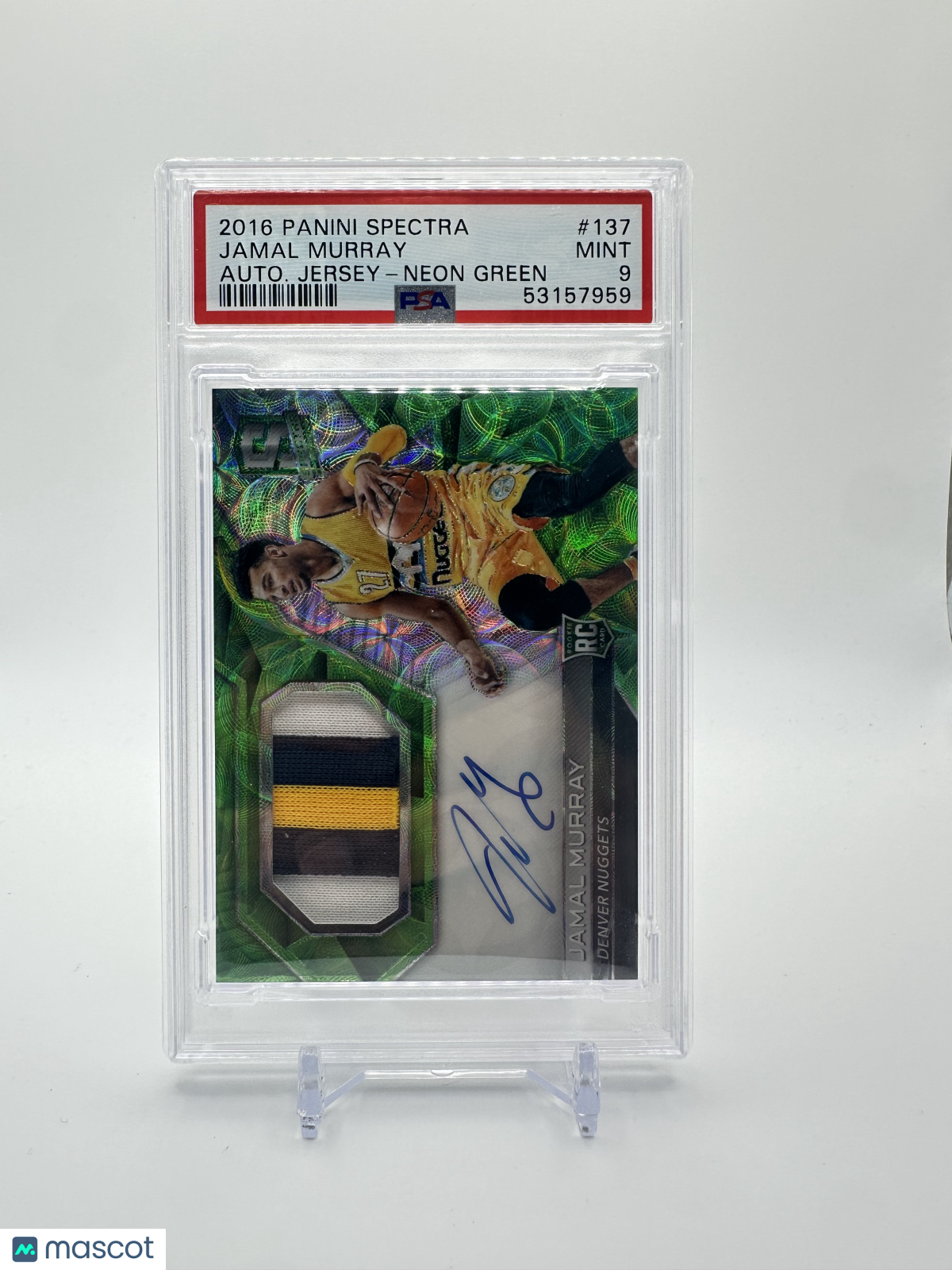 2016 Panini Spectra Jamal Murray Neon Green /25 RPA PSA 9