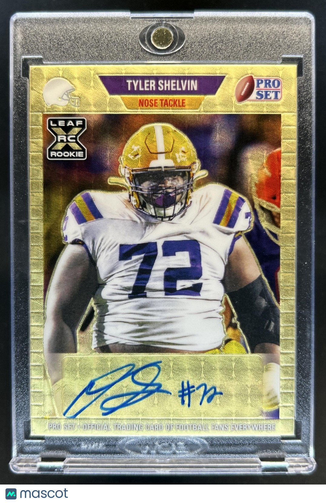 2021 Leaf Pro Tyler Shelvin Gold Prismatic Auto Autograph RC #1/1