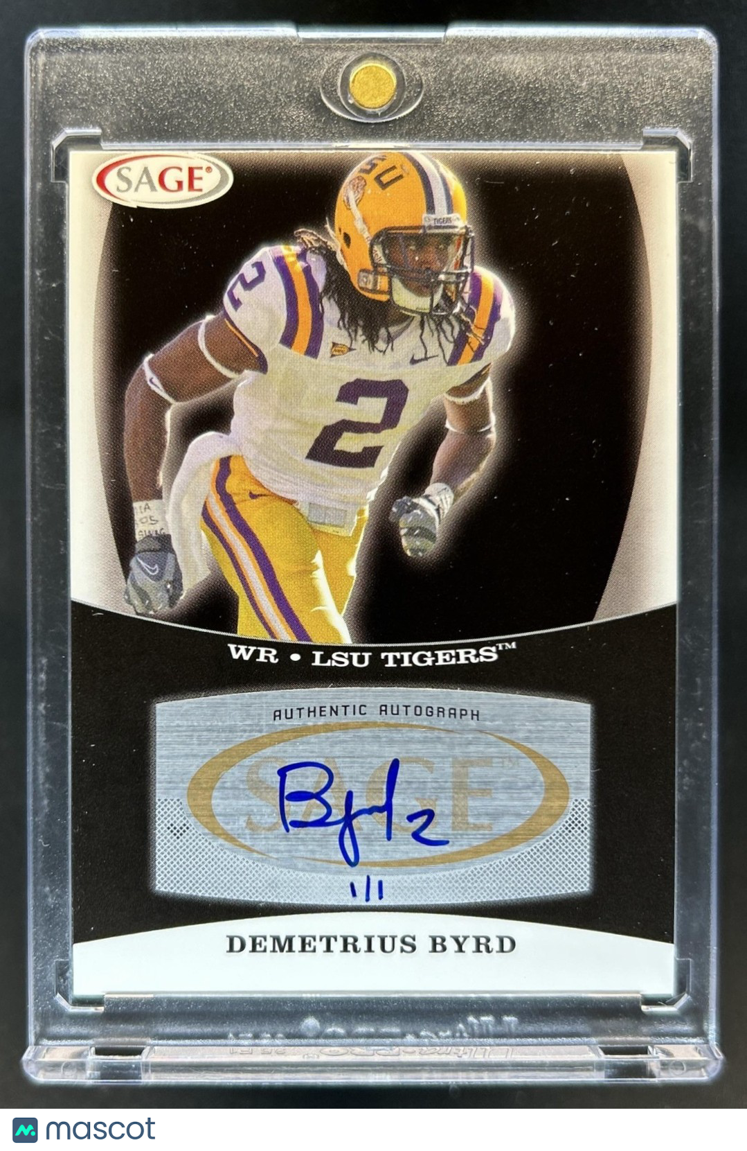2009 SAGE Demetrius Byrd Auto Autograph Master Edition Rookie RC #1/1 Tigers