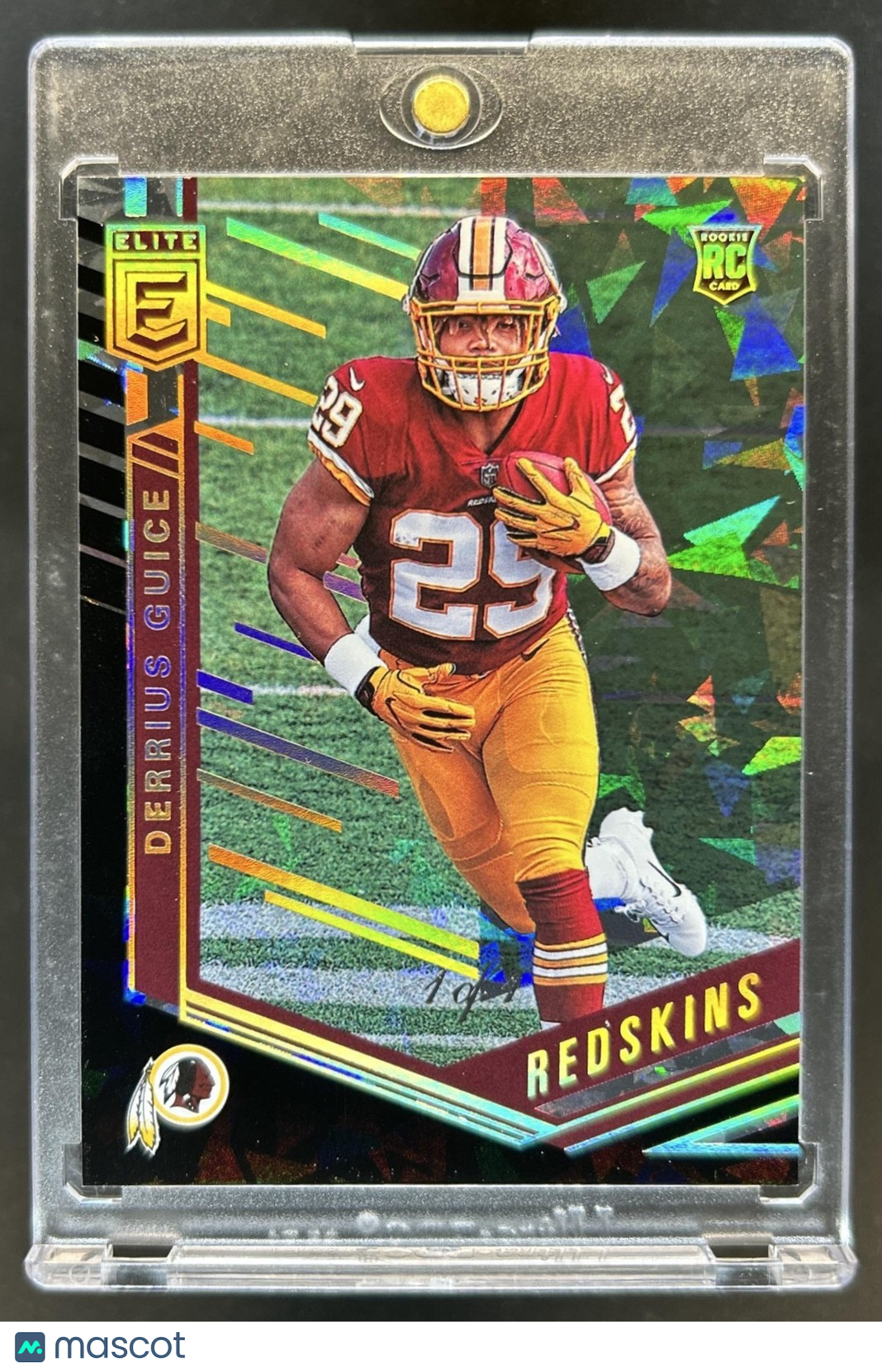 2018 Panini Donruss Elite Derrius Guice RC Black Rookie #1/1 Redskins