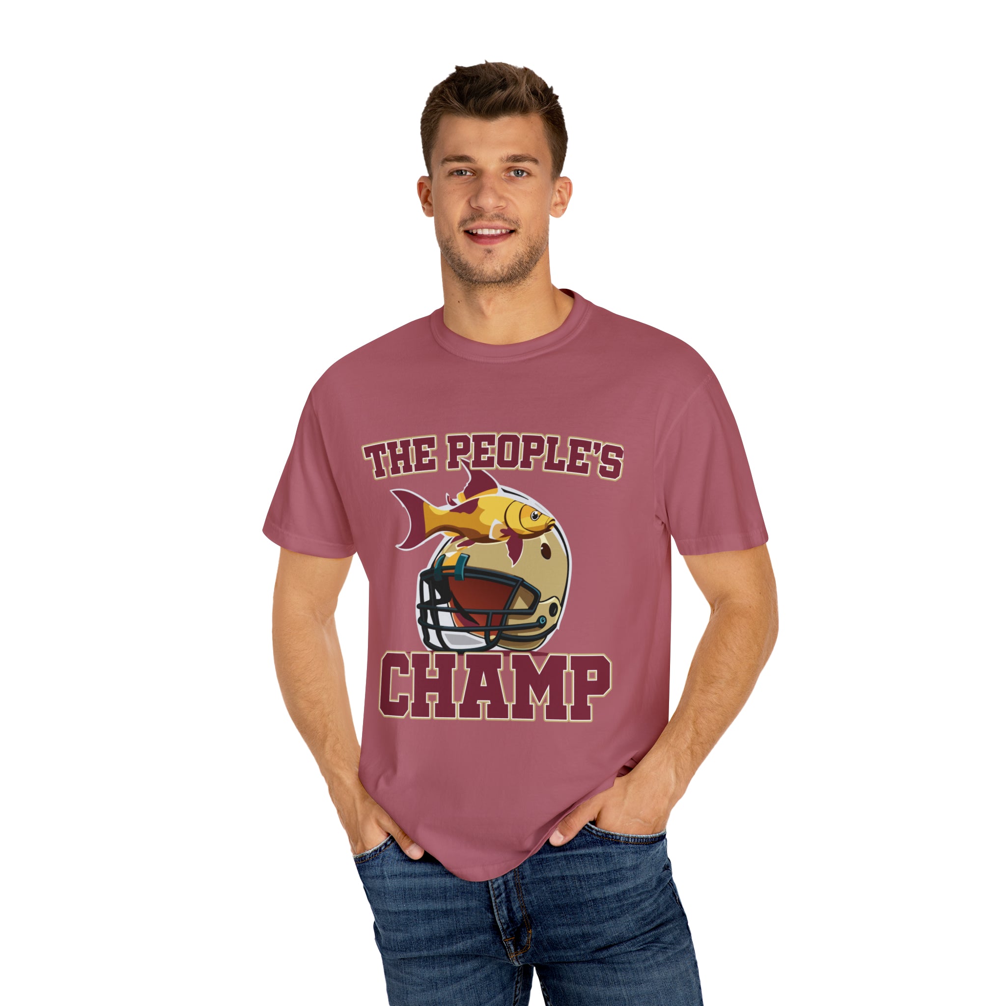 10 Second Runoff x Garnet The Goldfish People's Champ Unisex Garment-Dyed T-shirt