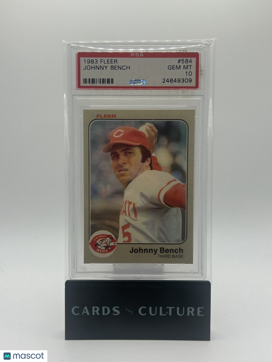 1983 Fleer Johnny Bench PSA 10