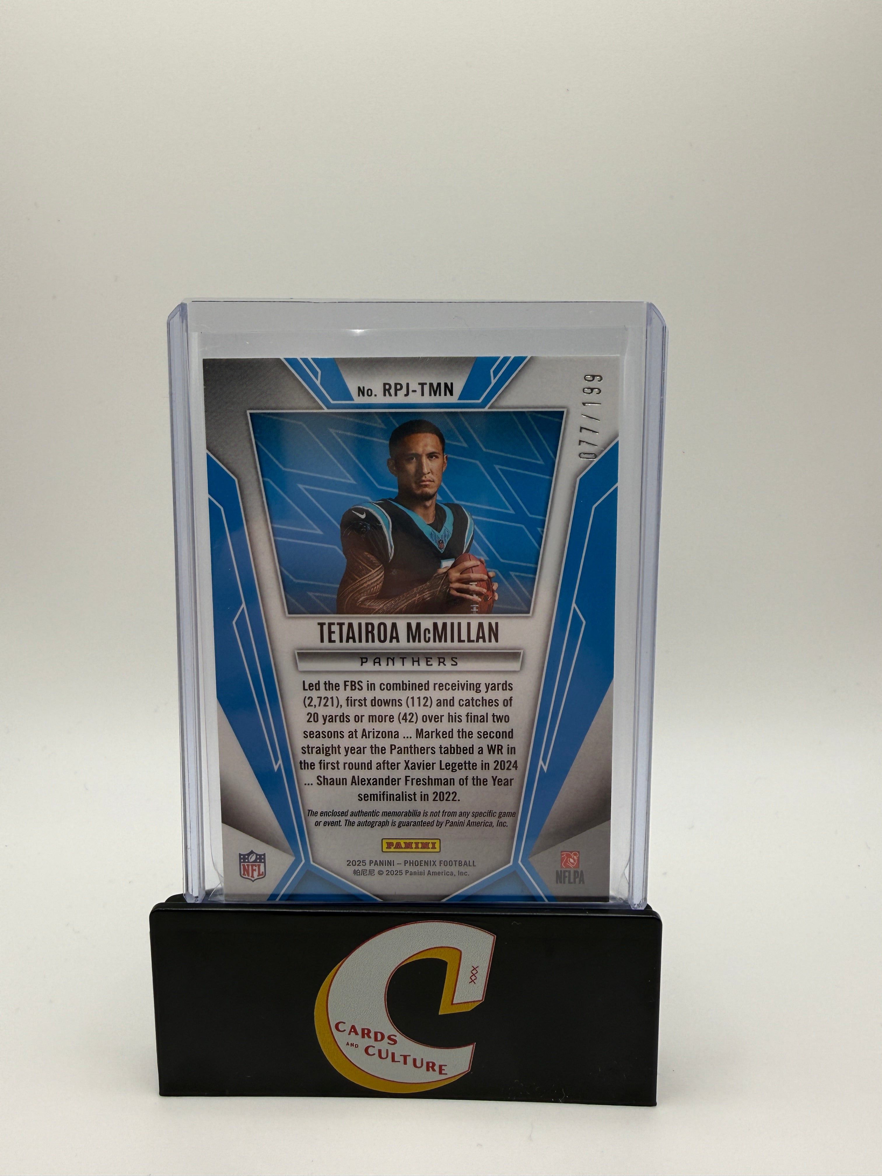 2025 Panini Phoenix Tetairoa McMillan RPA /199