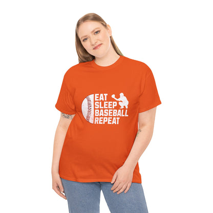 Unisex Eat Sleep Baseball Tee