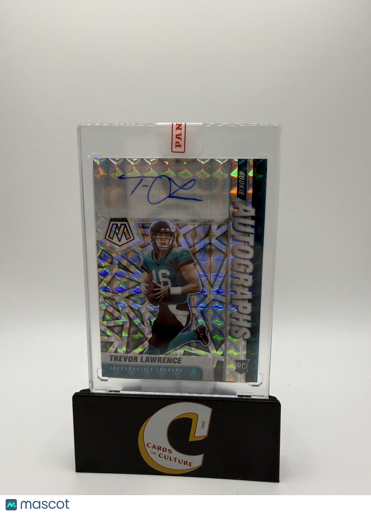 2021 Panini Mosaic No. RA-1 Trevor Lawrence Rookie Autograph