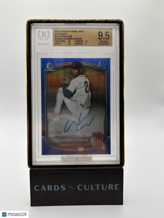 2025 Bowman Draft Autographs Blue Refractors Anthony Eyanson BGS 9.5/Auto 9