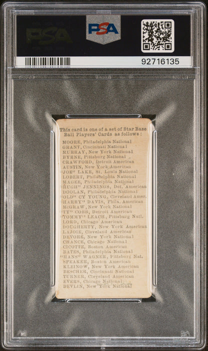 1911 E94 Close Candy Nap Lajoie PSA 1
