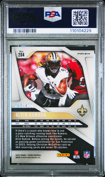 2024 Panini Prizm Alvin Kamara #204 Pandora PSA 10
