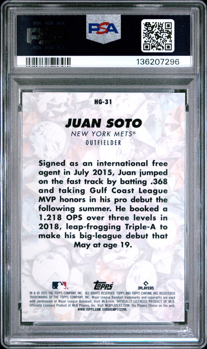 2025 Topps Hidden Gems Juan Soto PSA 10