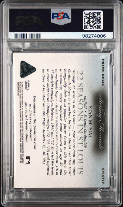 2006 Topps Sterling Moments Relics Stan Musial Prime 1/1 PSA A