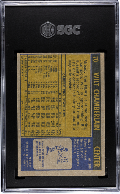 1971 Topps Wilt Chamberlain SGC 3