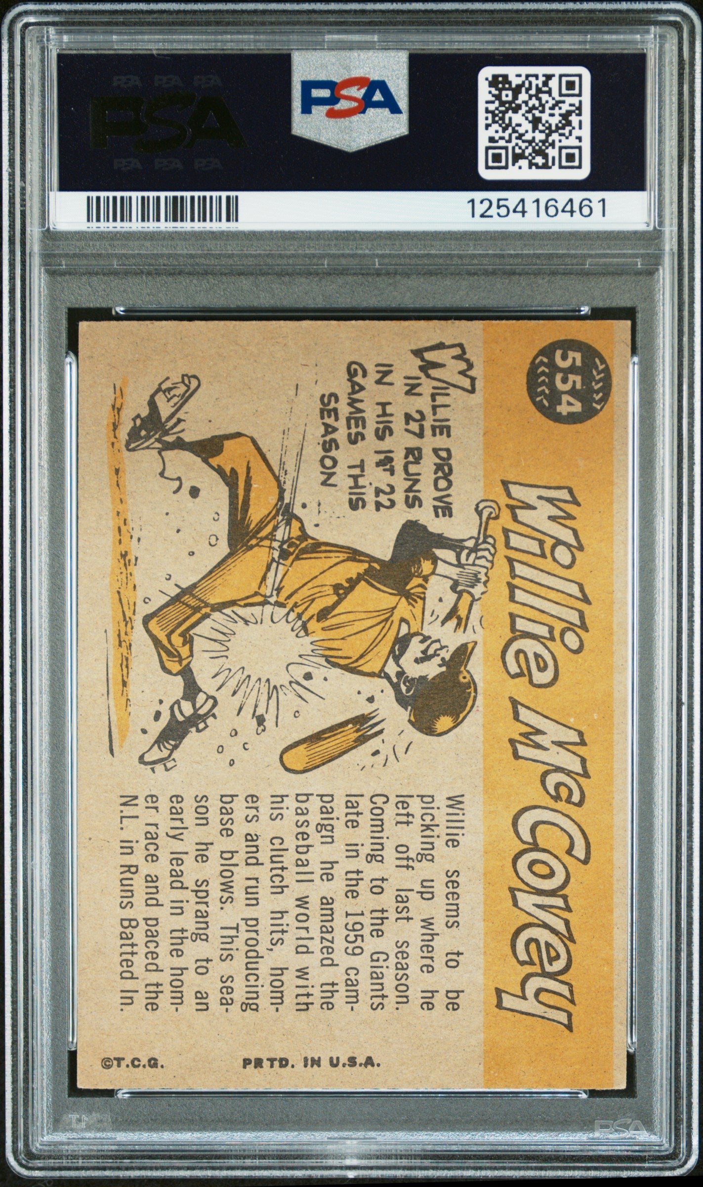 1960 Topps Willie Mccovey All Star RC PSA 5