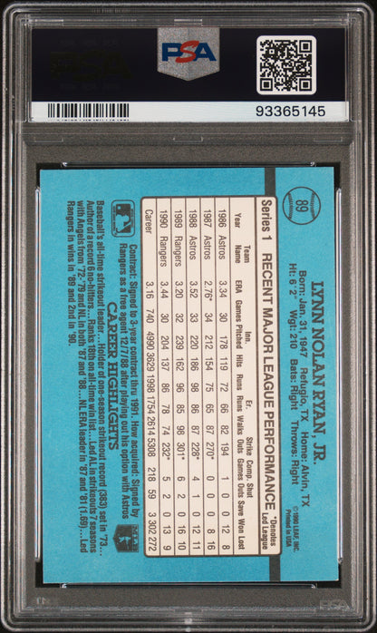 1991 Donruss Nolan Ryan PSA 5